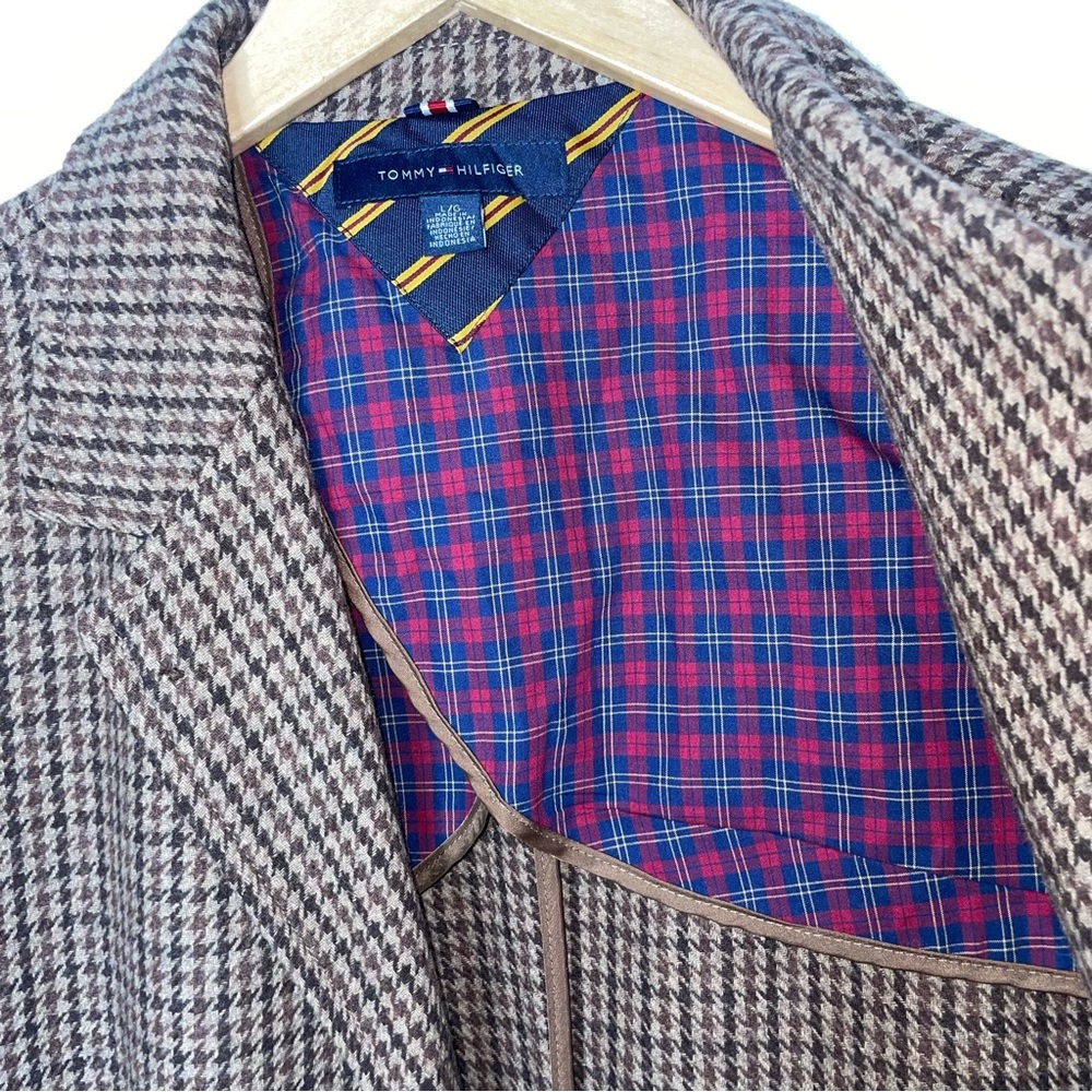Tommy Hilfiger Wool Blend Tweed Houndstooth Blazer Sport Coat Men’s L - Picture 14 of 15
